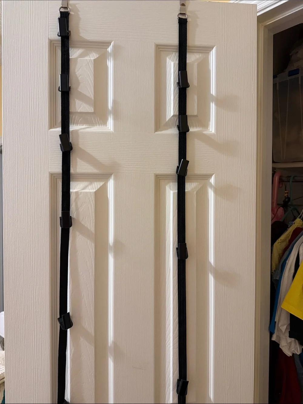 3 for $30❤️ Black Over-Door Hanging Hook Straps for Organized Storage